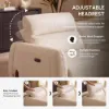 Curva 302cm Genuine Leather Power Reclining Sofa with Adjustable Headrest
