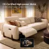Curva 302cm Genuine Leather Power Reclining Sofa with Adjustable Headrest
