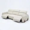 Curva 302cm Genuine Leather Power Reclining Sofa with Adjustable Headrest