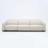Curva 302cm Genuine Leather Power Reclining Sofa with Adjustable Headrest