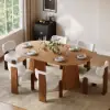 Picture of Dining Set 47"–79" Extendable Solid Wood Dining Table with 6 Chairs