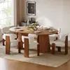 Picture of Dining Set 47"–79" Extendable Solid Wood Dining Table with 6 Chairs