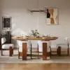 Picture of Dining Set 47"–79" Extendable Solid Wood Dining Table with 6 Chairs