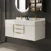 Aro 120cm Floating Double Bathroom Vanity with Sink and Sintered Stone Top