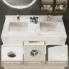 Aro 120cm Floating Double Bathroom Vanity with Sink and Sintered Stone Top