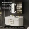 Aro 120cm Floating Double Bathroom Vanity with Sink and Sintered Stone Top