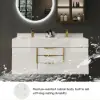 Aro 120cm Floating Double Bathroom Vanity with Sink and Sintered Stone Top