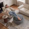 39" Performance Chenille Multi-Functional Coffee Table With Storage And Ottoman In One