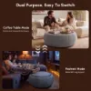 39" Performance Chenille Multi-Functional Coffee Table With Storage And Ottoman In One