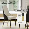 Diamic Black Faux Leather Dining Chairs with Upholstered, 2 Pieces
