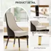 Diamic Black Faux Leather Dining Chairs with Upholstered, 2 Pieces