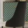 Diamic Black Faux Leather Dining Chairs with Upholstered, 2 Pieces
