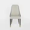 Diamic Black Faux Leather Dining Chairs with Upholstered, 2 Pieces