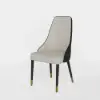 Diamic Black Faux Leather Dining Chairs with Upholstered, 2 Pieces