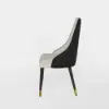 Diamic Black Faux Leather Dining Chairs with Upholstered, 2 Pieces