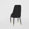 Diamic Black Faux Leather Dining Chairs with Upholstered, 2 Pieces