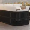 Costra Handwoven Rope L-Shaped Outdoor Sofa with Coffee Table in Black