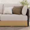 Costra Handwoven Rope L-Shaped Outdoor Sofa with Coffee Table in Black