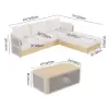 Costra Handwoven Rope Adjustable Outdoor Chaise Sofa Set in Ivory