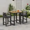 Tevara 3-Piece Outdoor Teak Wood Modern Bar Dining Table Set with 2 Chairs – AUD-H3000