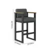 Tevara 3-Piece Outdoor Teak Wood Modern Bar Dining Table Set with 2 Chairs – AUD-H3000