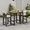 Tevara 3-Piece Outdoor Teak Wood Modern Bar Dining Table Set with 2 Chairs – AUD-H3001