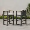 Tevara 3-Piece Outdoor Teak Wood Modern Bar Dining Table Set with 2 Chairs – AUD-H3001