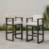 Tevara 3-Piece Outdoor Teak Wood Modern Bar Dining Table Set with 2 Chairs – AUD-H3001