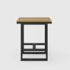 Tevara 3-Piece Outdoor Teak Wood Modern Bar Dining Table Set with 2 Chairs – AUD-H3001