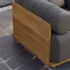 Resaro 8-Piece Outdoor Modular Natural Teak Sectional Fluted Sofa Set in Gray