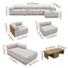 Resaro 8-Piece Outdoor Modular Natural Teak Sectional Fluted Sofa Set – AUD-H3005