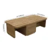 Resaro 9-Piece Outdoor Modular Natural Teak Sectional Fluted Sofa Set – AUD-H3006