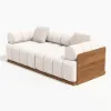 Resaro 9-Piece Outdoor Modular Natural Teak Sectional Fluted Sofa Set – AUD-H3006