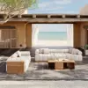 Resaro 8-Piece Outdoor Modular Natural Teak Sectional Fluted Sofa Set – AUD-H3007