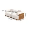 Resaro 6-Piece Outdoor Modular Natural Teak Sectional Fluted Sofa Set