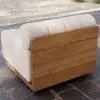 Resaro 6-Piece Outdoor Modular Natural Teak Sectional Fluted Sofa Set