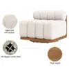 Resaro 6-Piece Outdoor Modular Natural Teak Sectional Fluted Sofa Set
