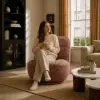 Performance Linen Swivel Slipper Accent Chair – AUD-H3009