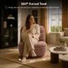 Performance Linen Swivel Slipper Accent Chair – AUD-H3009