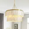 Picture of Enseo Coastal 8-Light Capiz Shell 2-Tiered Faceted Chandelier Pendant Light Gold White