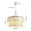 Picture of Enseo Coastal 8-Light Capiz Shell 2-Tiered Faceted Chandelier Pendant Light Gold White