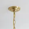 Picture of Enseo Coastal 8-Light Capiz Shell 2-Tiered Faceted Chandelier Pendant Light Gold White