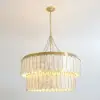 Picture of Enseo Coastal 8-Light Capiz Shell 2-Tiered Faceted Chandelier Pendant Light Gold White