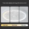 French Elegant White Resin 3D Carved LED 3-Mode Dimmable Flush Mount Ceiling Light
