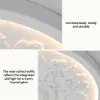 French Elegant White Resin 3D Carved LED 3-Mode Dimmable Flush Mount Ceiling Light