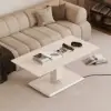 47" Whitewash Lift-Top Height-Adjustable Coffee Table