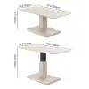 47" Whitewash Lift-Top Height-Adjustable Coffee Table
