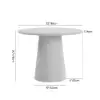 Modern 81 cm Round Fibreglass Dining Table with Sculptural Pedestal Base, Seats 2