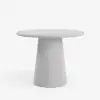 Modern 81 cm Round Fibreglass Dining Table with Sculptural Pedestal Base, Seats 2