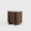 Lineva 24" 2-Drawer Nightstand with Faux Travertine Stone Top